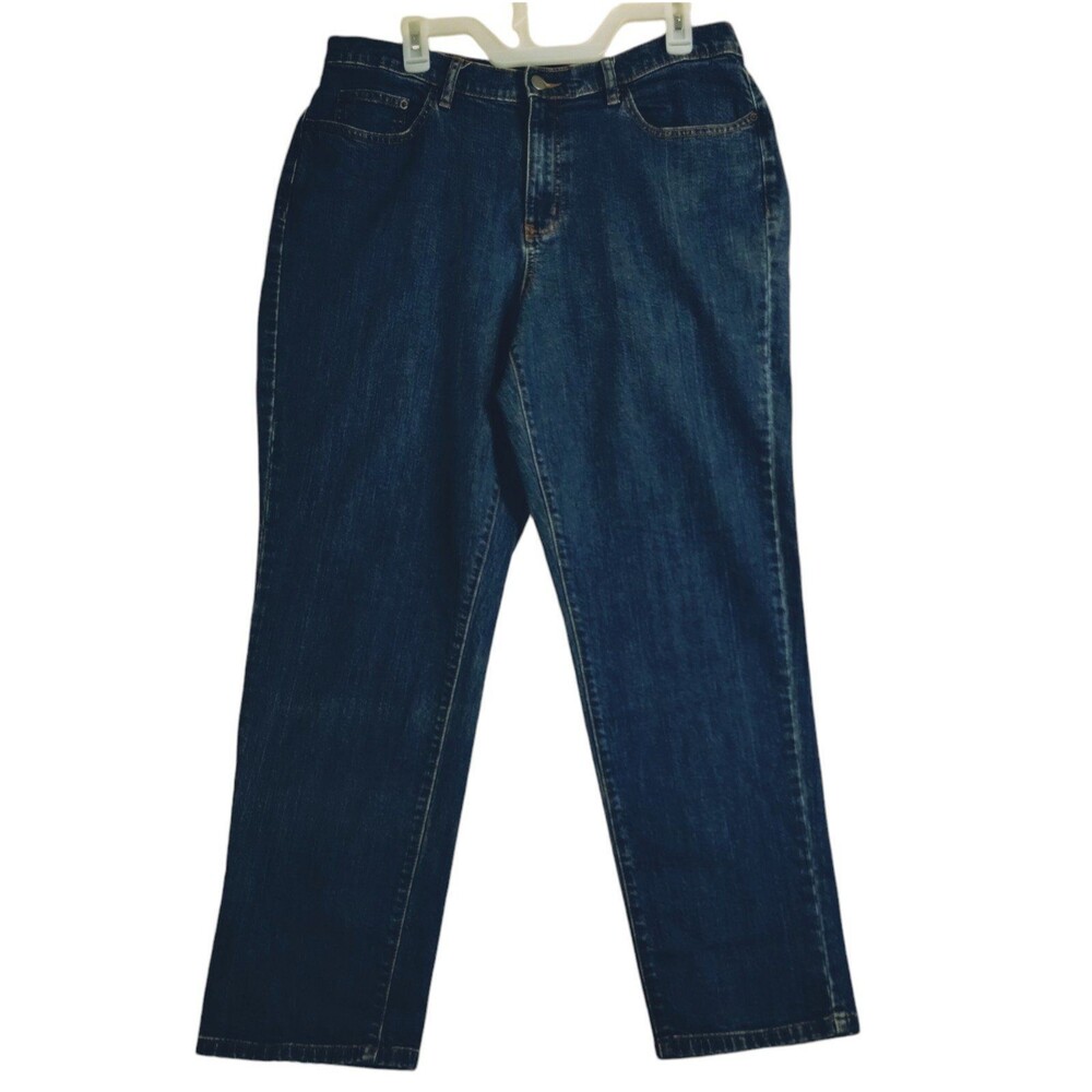 Venezia Jeans Women's 18P Straight Leg Medium Wash Zip Pockets Gorp Core Preppy